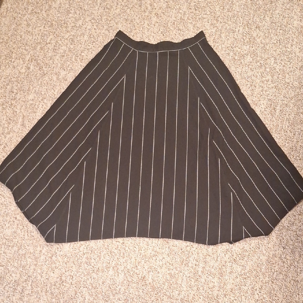 Vintage GAP Black Skirt with White Pinstripes